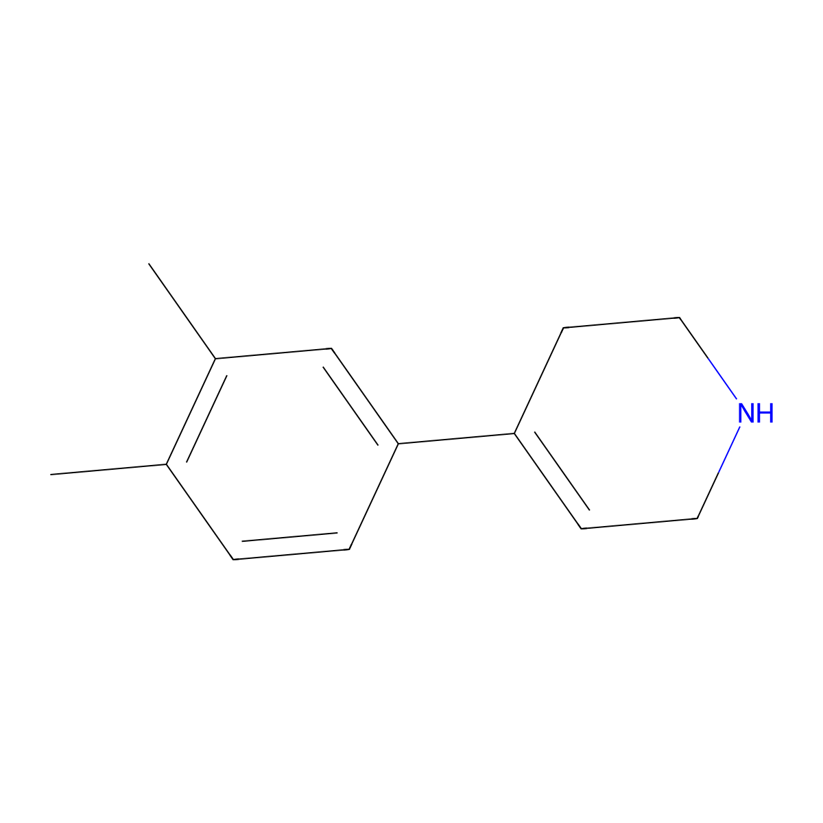 4-(3,4-Dimethylphenyl)-1,2,3,6-tetrahydropyridine molecular structure, CAS 262272-23-1