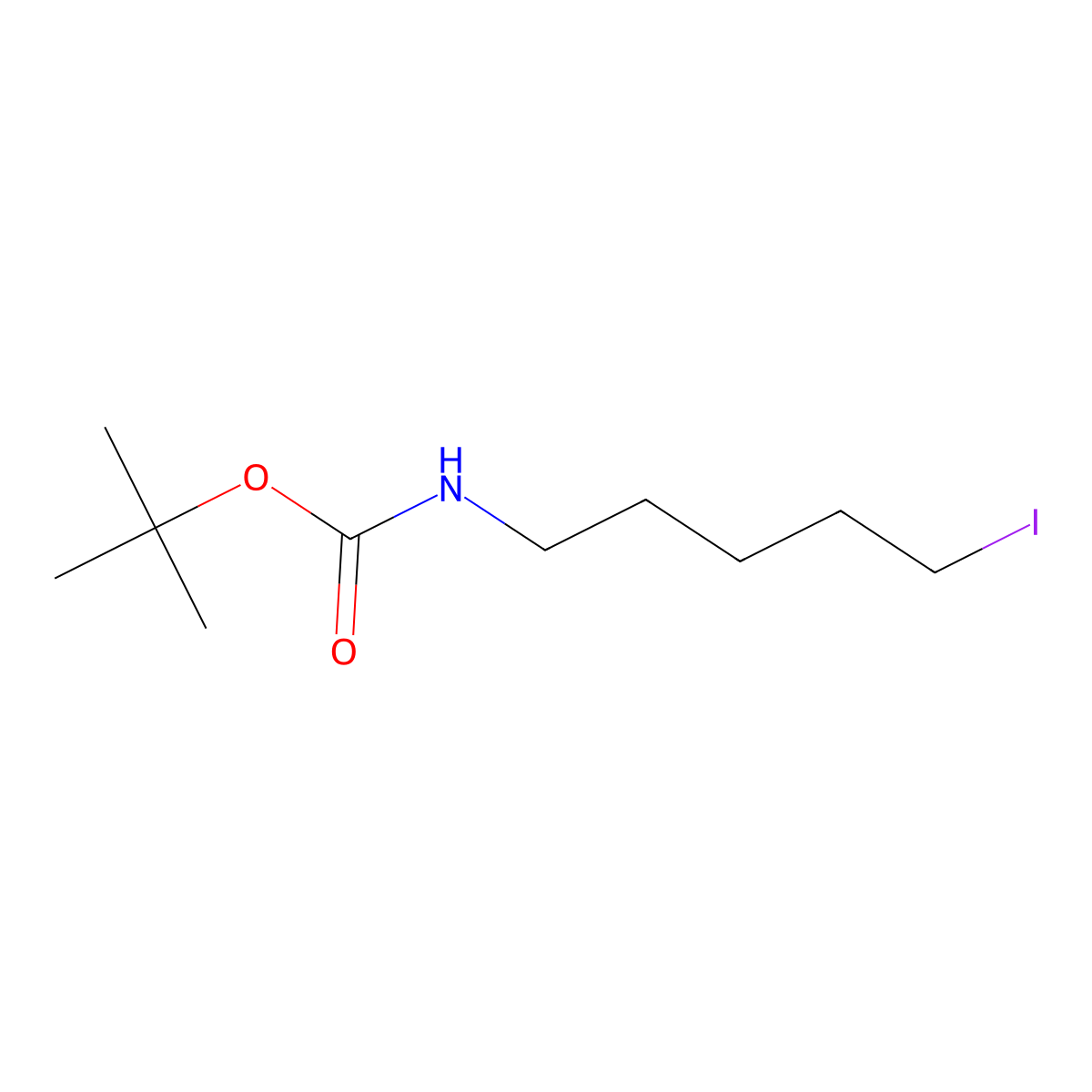 tert-butyl N-(5-iodopentyl)carbamate molecular structure, CAS 262278-05-7