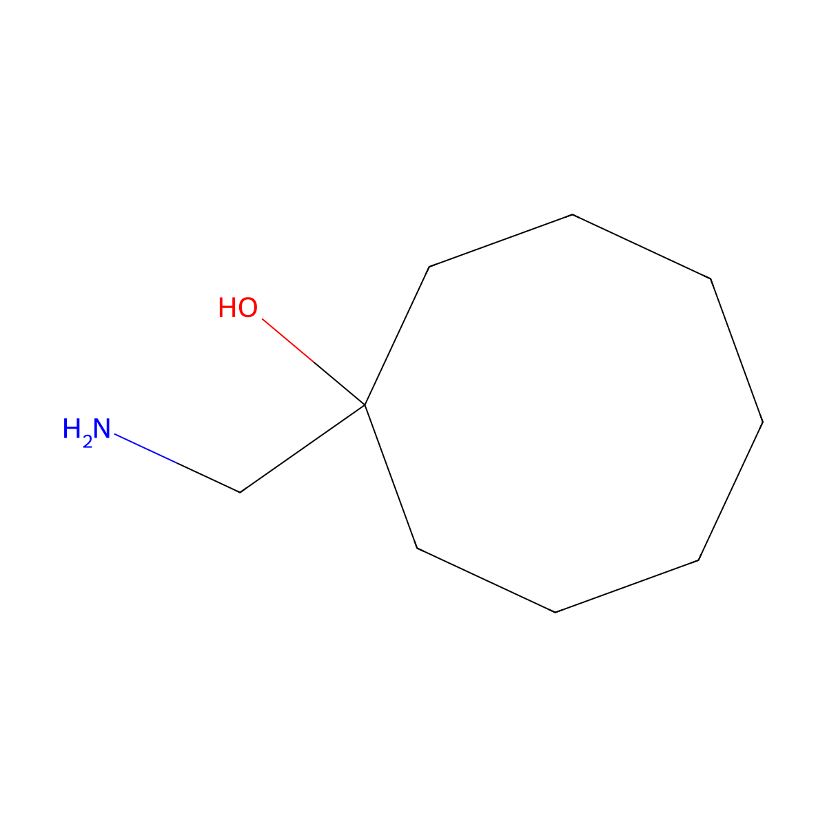 1-(Aminomethyl)cyclooctan-1-ol molecular structure, CAS 26228-67-1