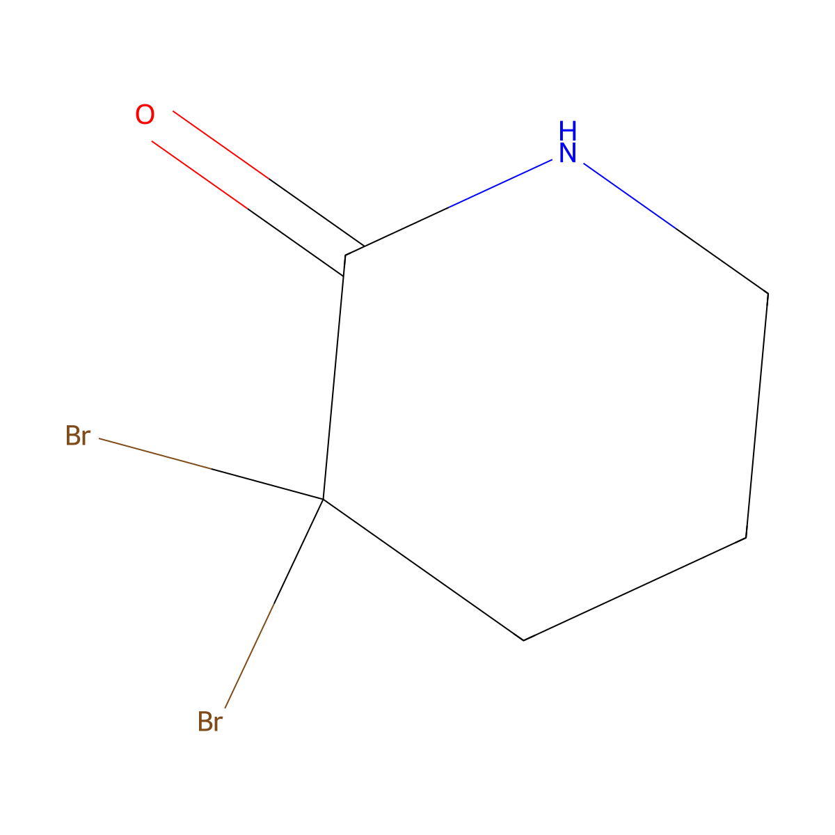 3,3-Dibromopiperidin-2-one molecular structure, CAS 26228-95-5