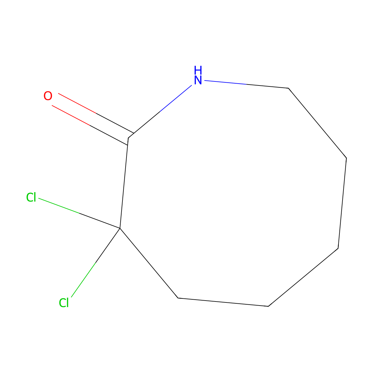 3,3-Dichloroazocan-2-one molecular structure, CAS 26228-96-6