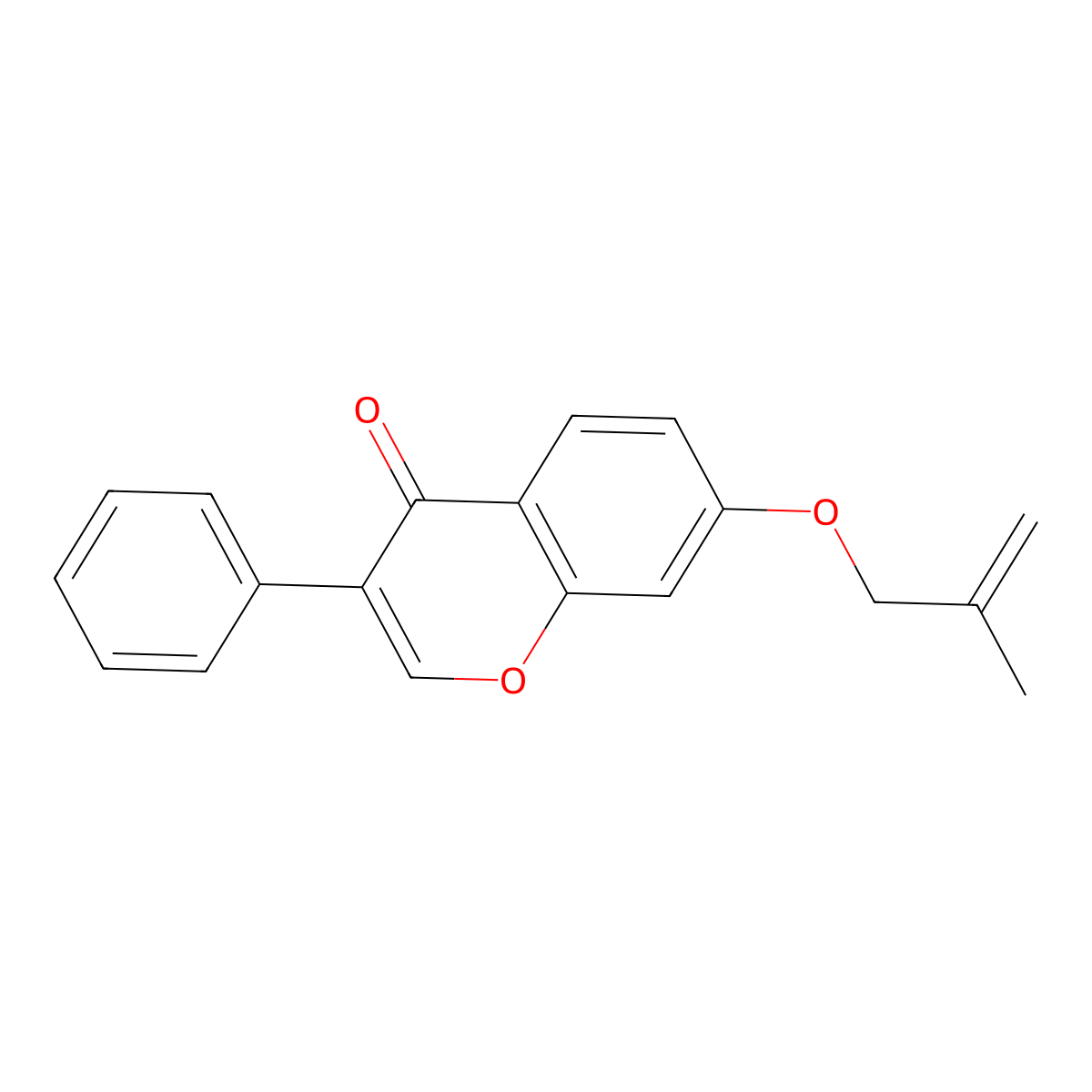 7-((2-methylallyl)oxy)-3-phenyl-4H-chromen-4-one molecular structure, CAS 262282-08-6
