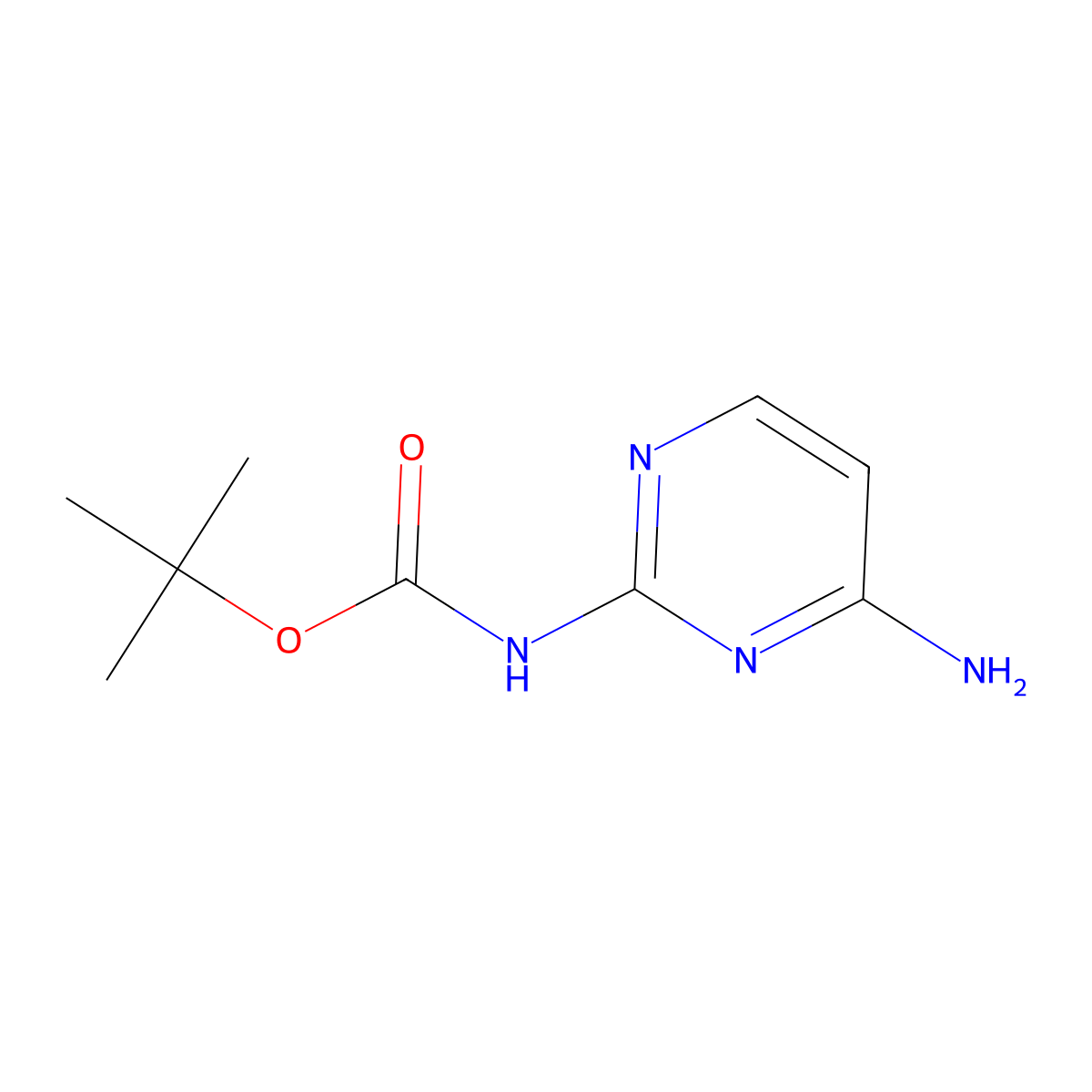 tert-Butyl (4-aminopyrimidin-2-yl)carbamate molecular structure, CAS 262295-93-2