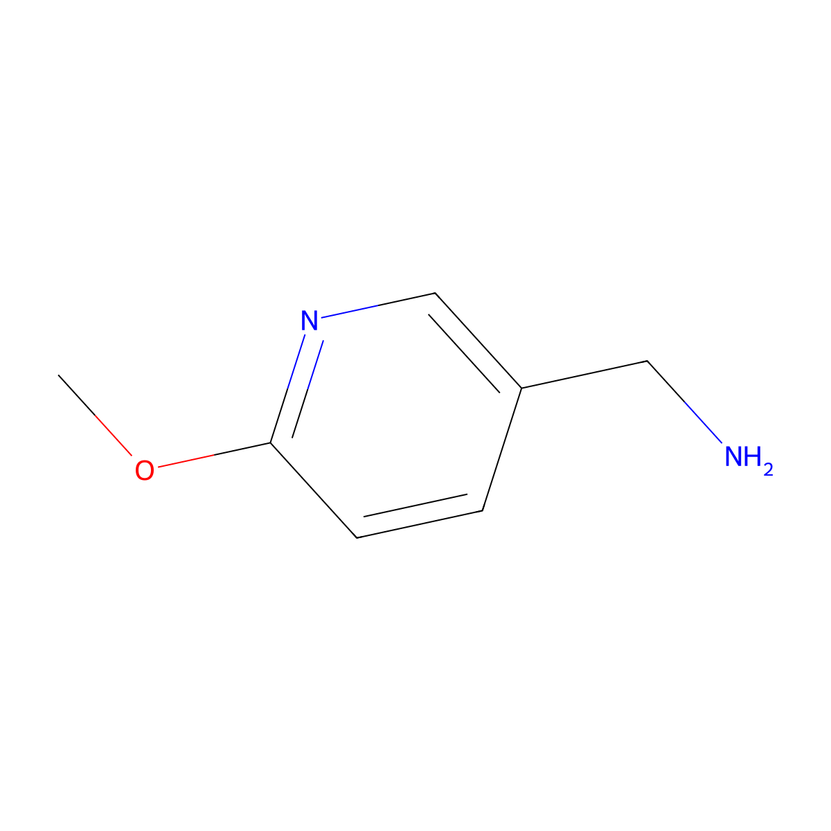 (6-Methoxypyridin-3-yl)methanamine molecular structure, CAS 262295-96-5