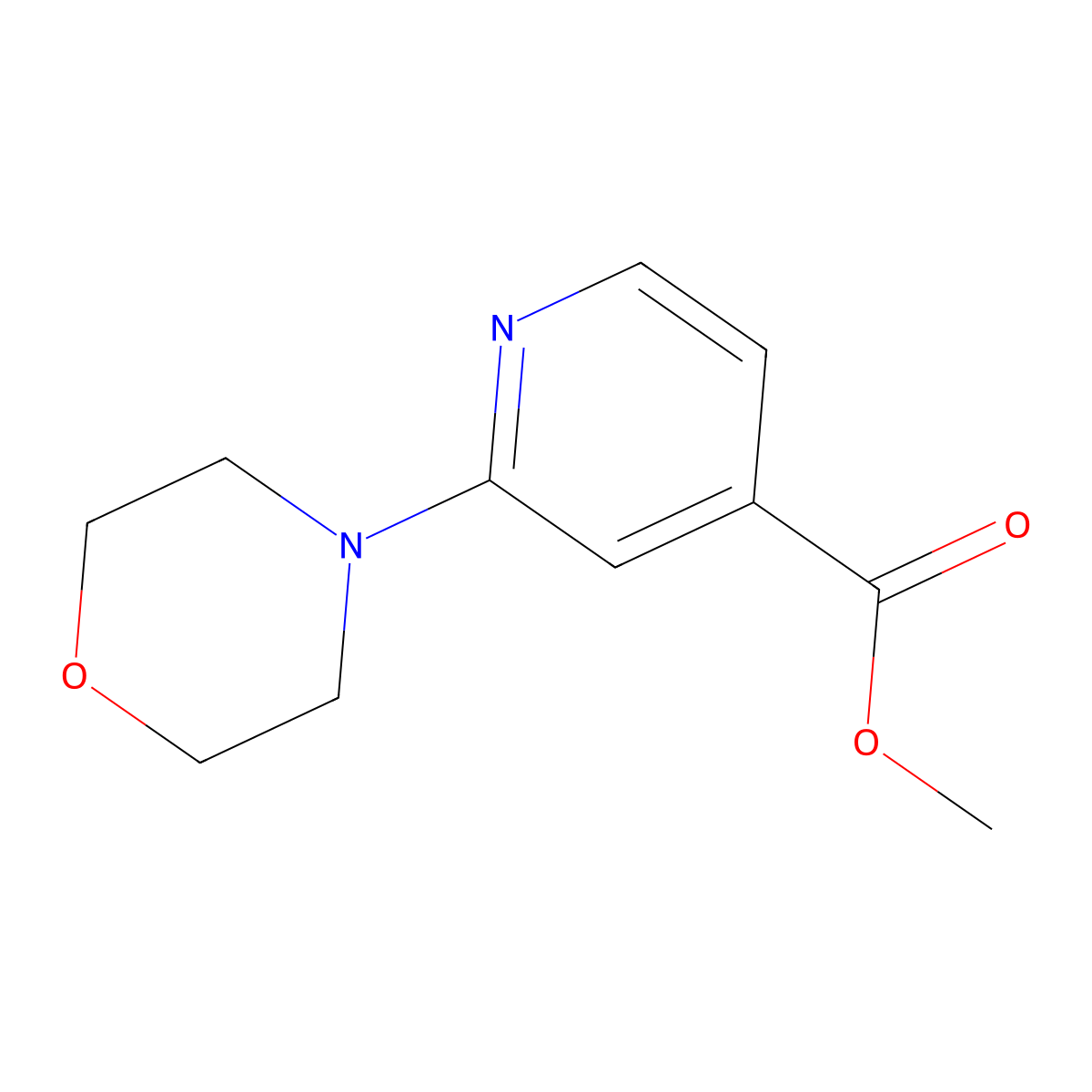 2-(4-Morpholinyl)-pyridine-4-carboxylic acid methyl ester molecular structure, CAS 262296-00-4