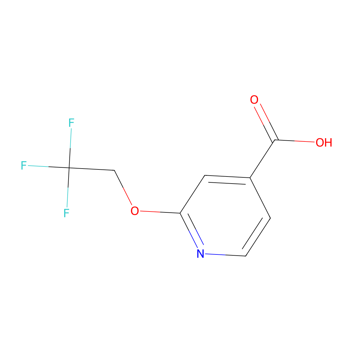 2-(2,2,2-Trifluoroethoxy)pyridine-4-carboxylic acid molecular structure, CAS 262296-01-5