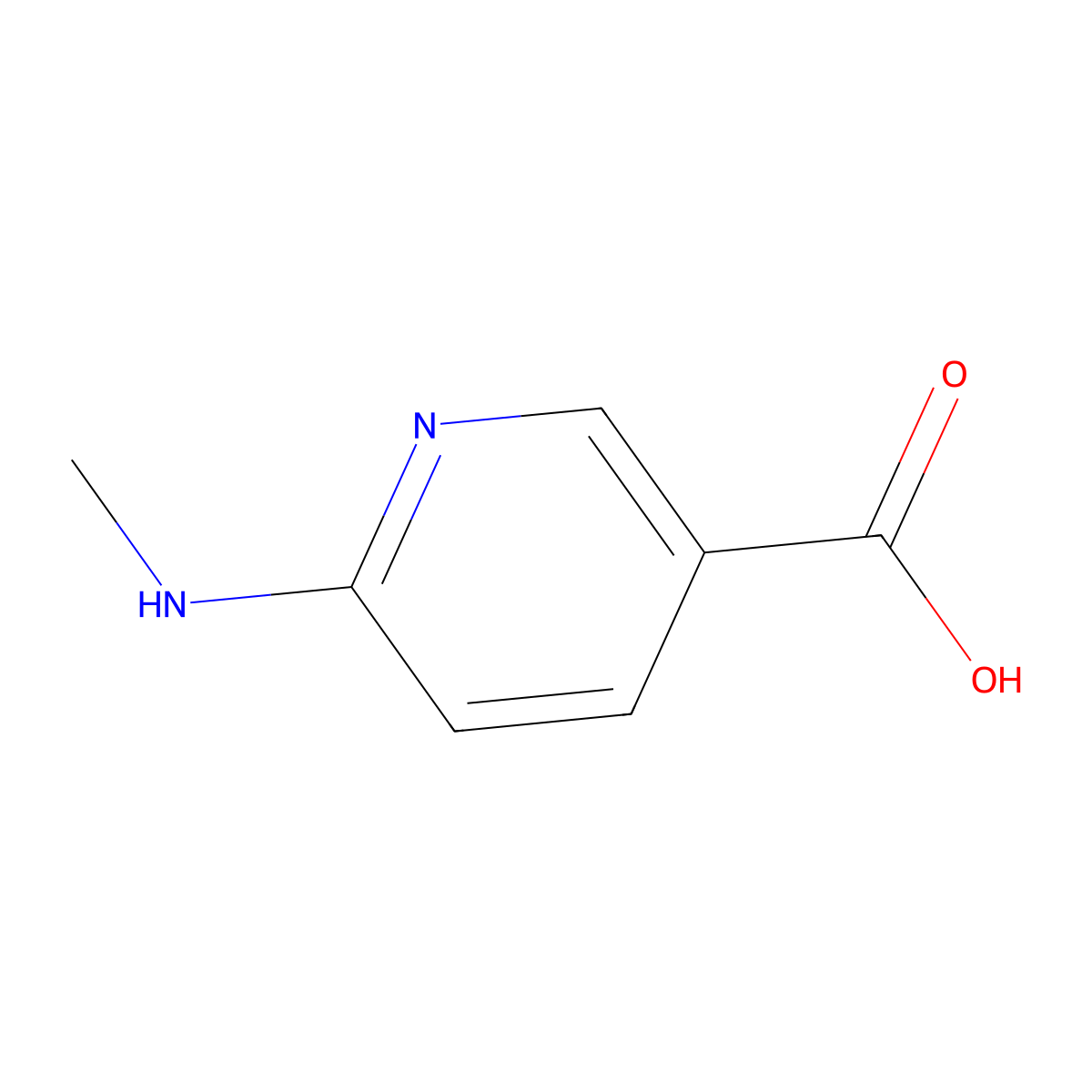 6-(Methylamino)pyridine-3-carboxylic acid molecular structure, CAS 262296-02-6