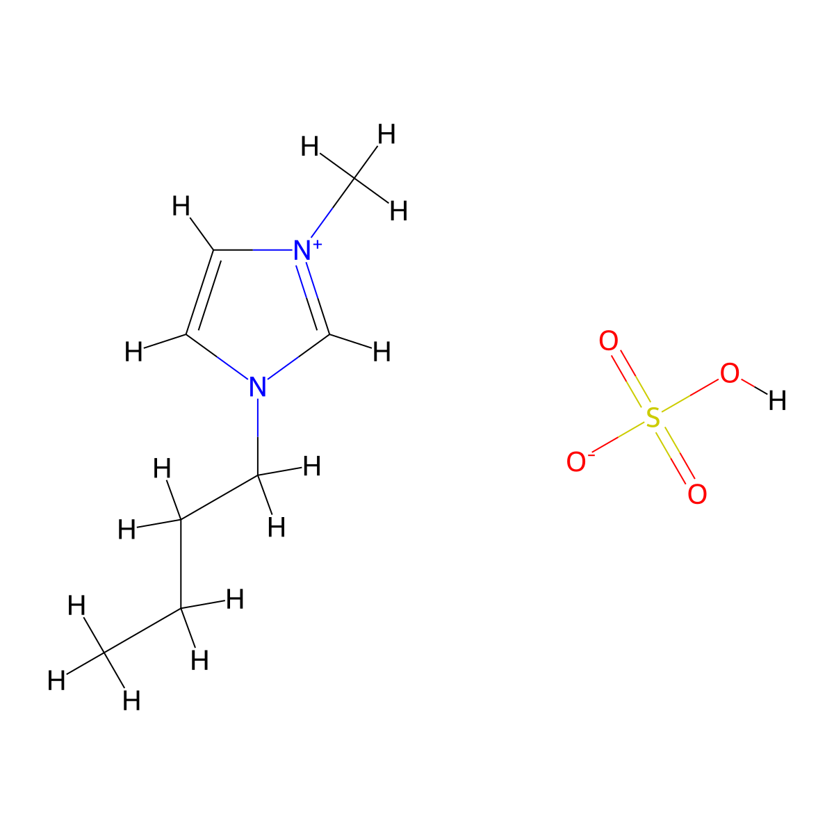 1-Butyl-3-methylimidazolium hydrogen sulfate molecular structure, CAS 262297-13-2