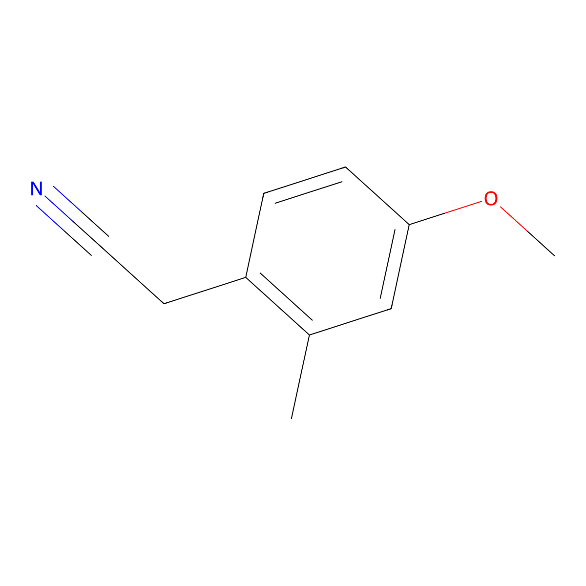 2-(4-Methoxy-2-methylphenyl)acetonitrile molecular structure, CAS 262298-02-2