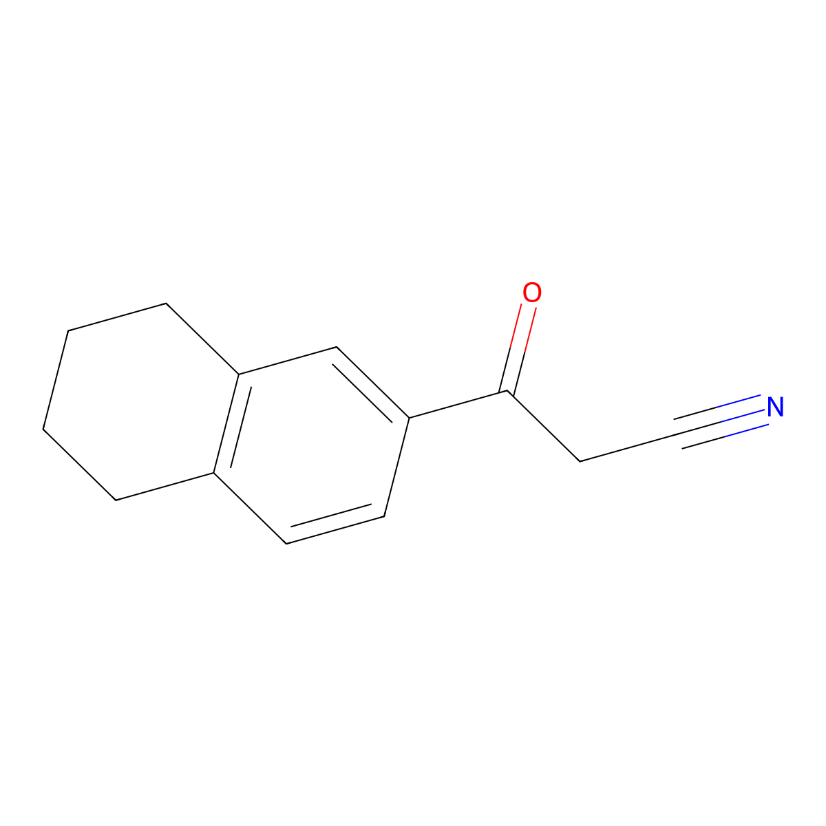 (5,6,7,8-Tetrahydro-2-naphthoyl)acetonitrile molecular structure, CAS 2623-25-8