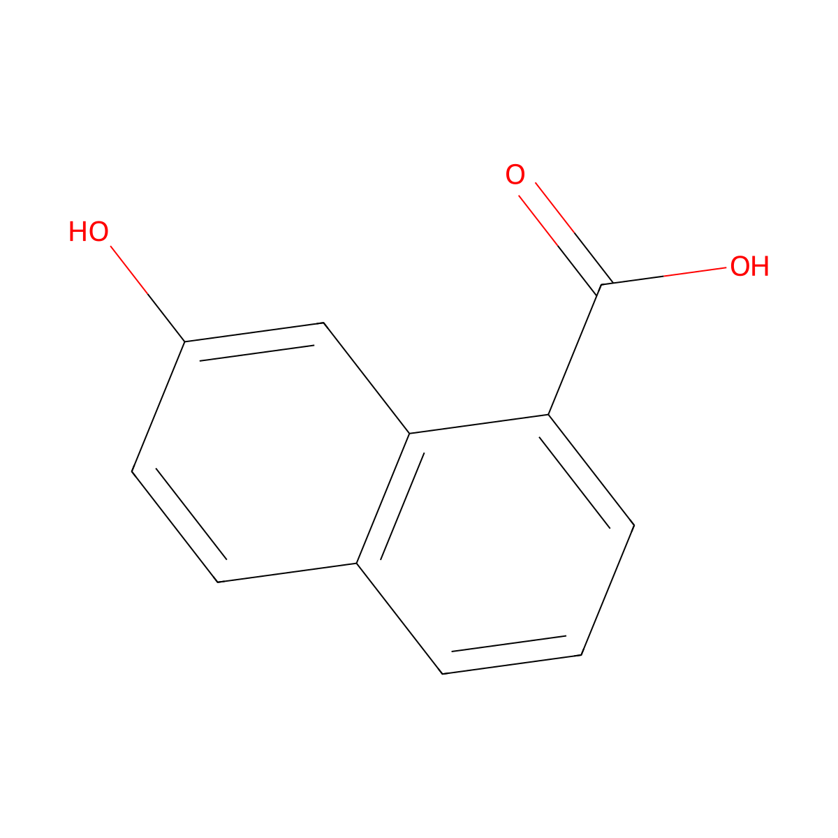 7-Hydroxy-1-naphthoic acid molecular structure, CAS 2623-37-2