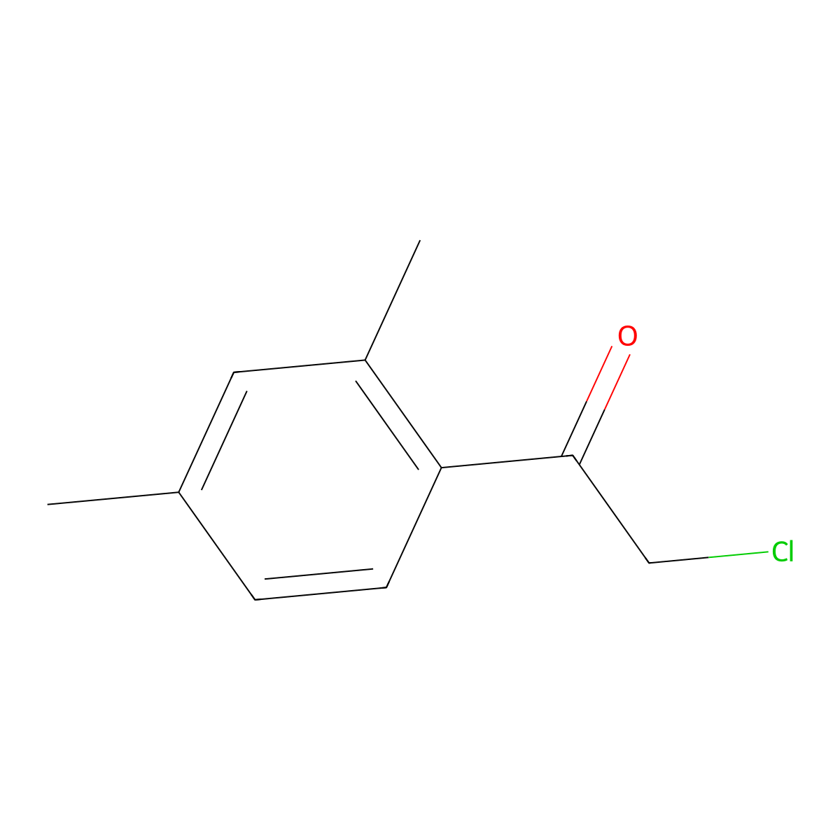 Ethanone, 2-chloro-1-(2,4-dimethylphenyl)- molecular structure, CAS 2623-45-2