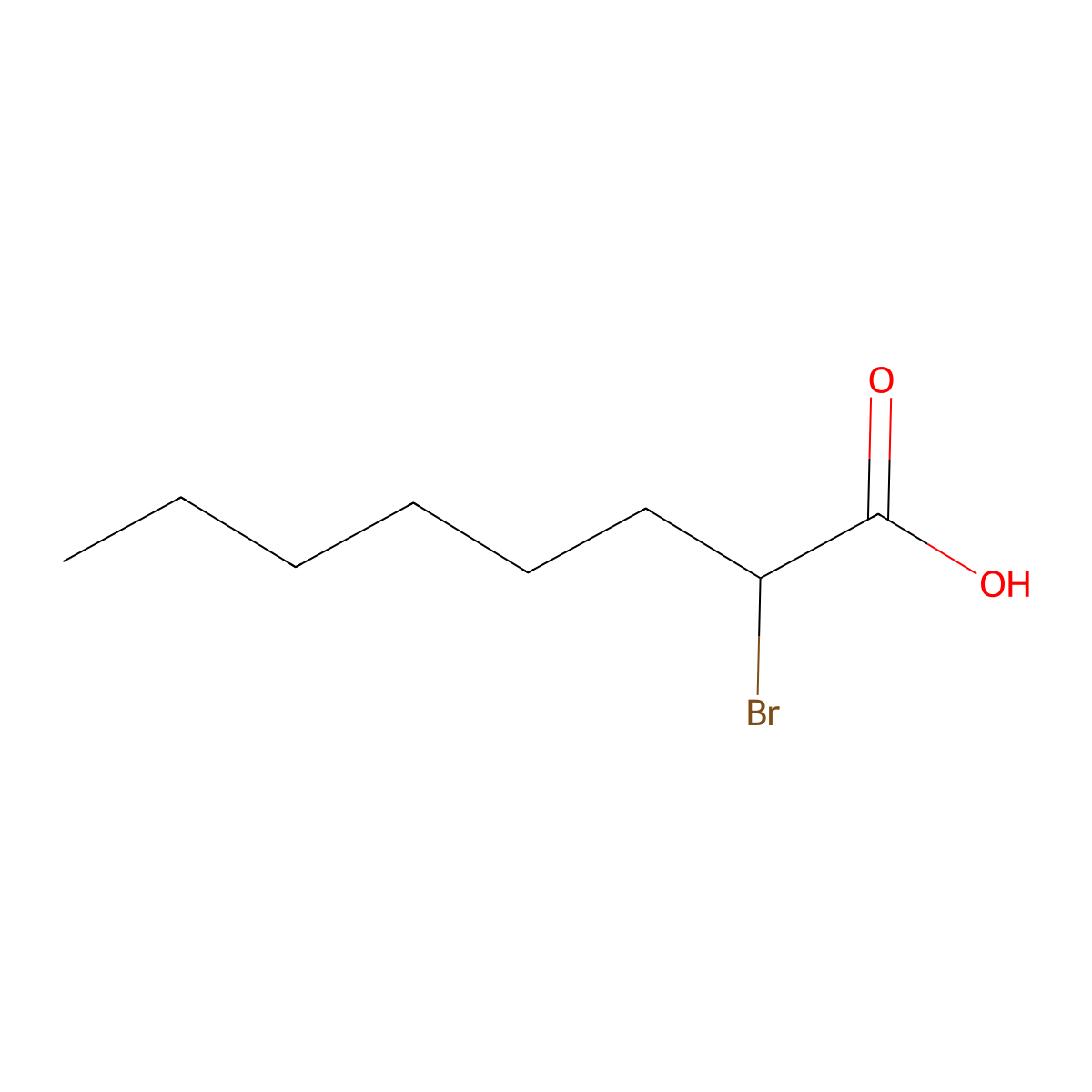 2-Bromooctanoic acid molecular structure, CAS 2623-82-7