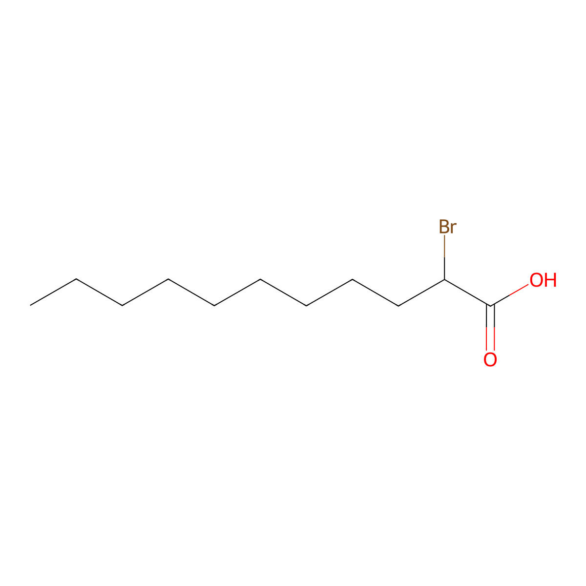 2-Bromoundecanoic acid molecular structure, CAS 2623-84-9