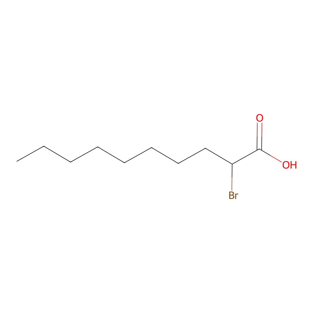 2-Bromodecanoic acid molecular structure, CAS 2623-95-2
