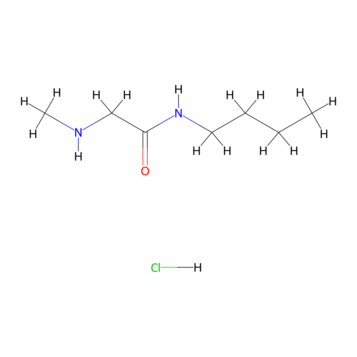 N-Butyl-2-(methylamino)acetamide hydrochloride molecular structure, CAS 262300-46-9