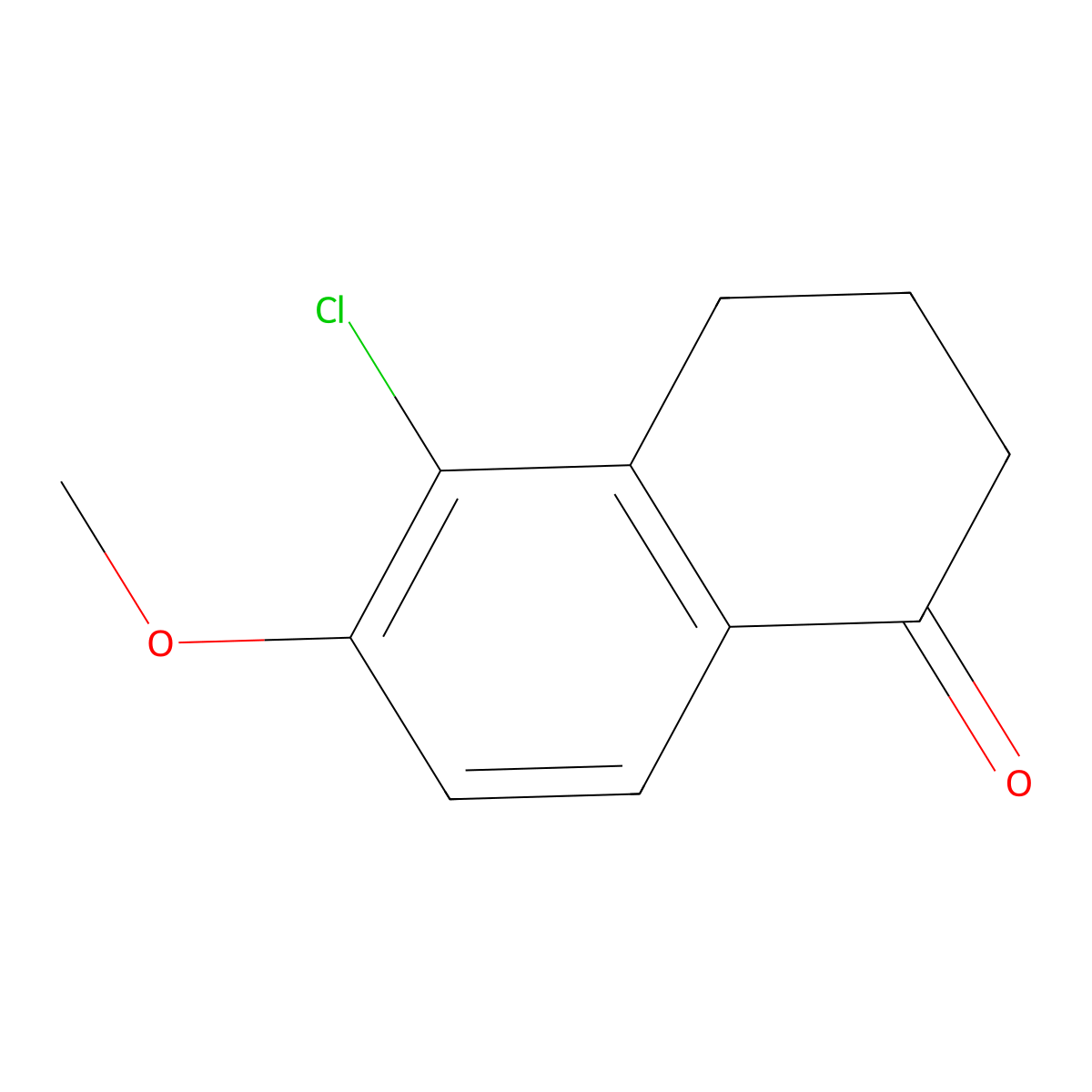 5-chloro-6-methoxy-3,4-dihydro-1(2H)-naphthalenone molecular structure, CAS 26231-22-1