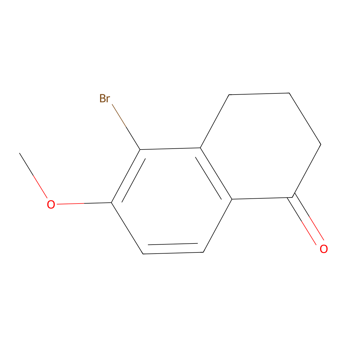 5-bromo-6-methoxy-3,4-dihydro-2H-naphthalen-1-one molecular structure, CAS 26231-23-2