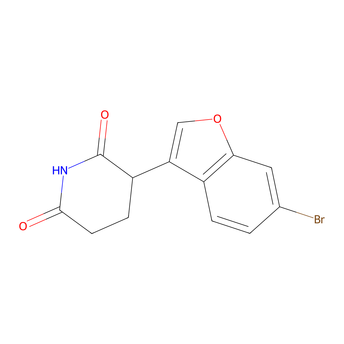 3-(6-Bromobenzofuran-3-YL)piperidine-2,6-dione molecular structure, CAS 2623101-32-4