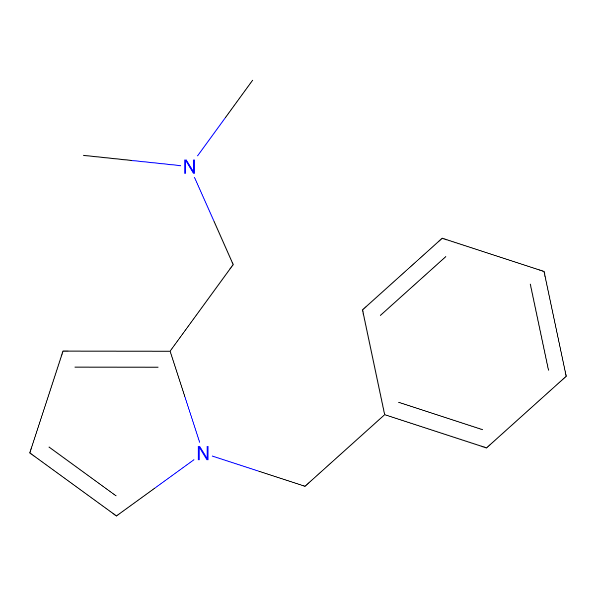 N-[(1-benzyl-1H-pyrrol-2-yl)methyl]-N,N-dimethylamine molecular structure, CAS 26235-82-5