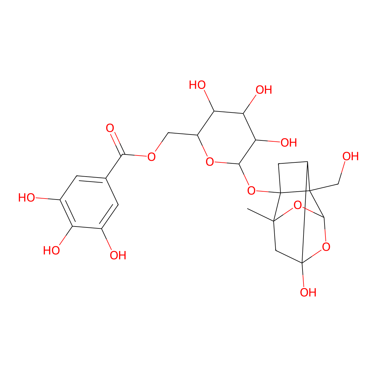 Debenzoylgalloylpaeoniflorin molecular structure, CAS 262350-51-6