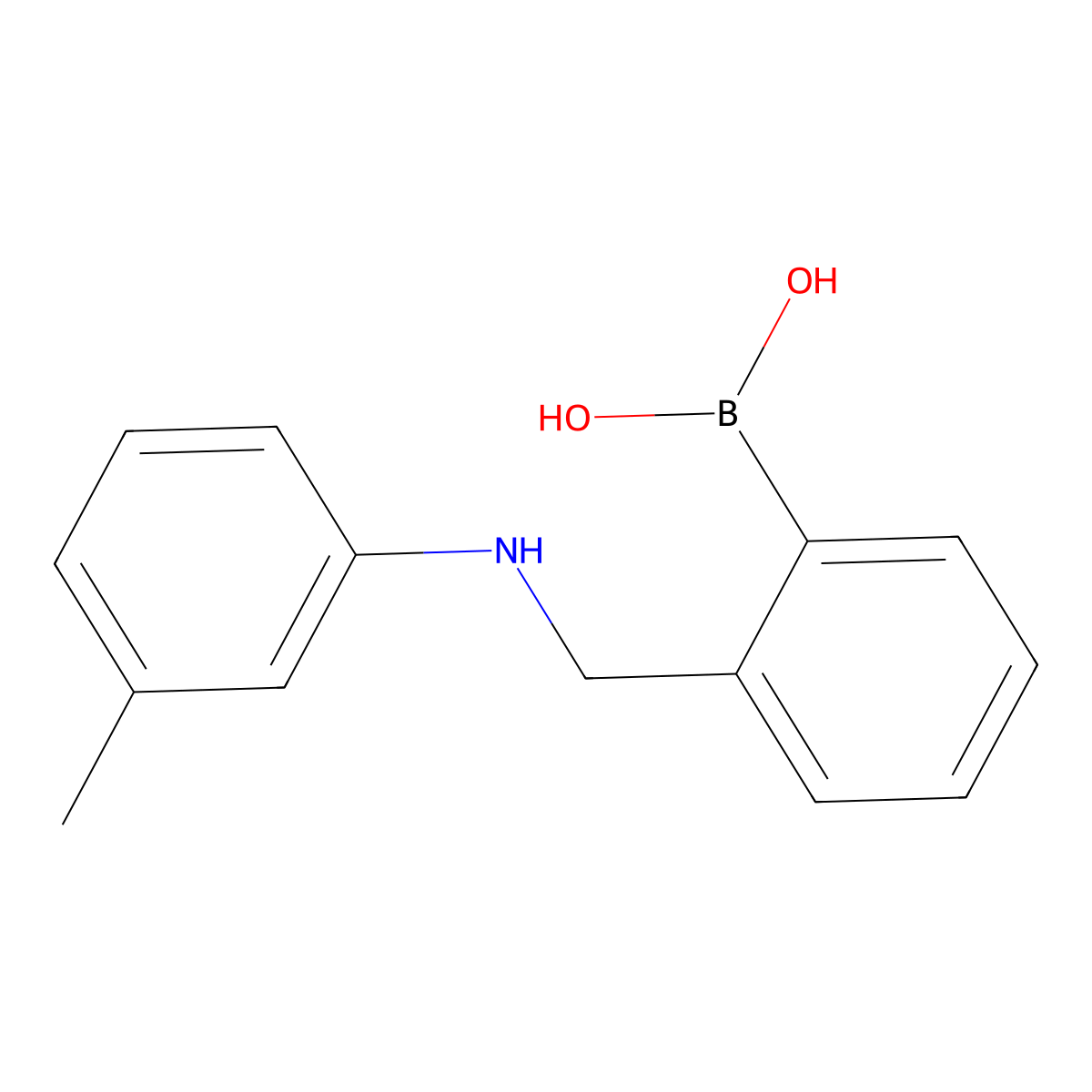 (2-((m-Tolylamino)methyl)phenyl)boronic acid molecular structure, CAS 262352-25-0