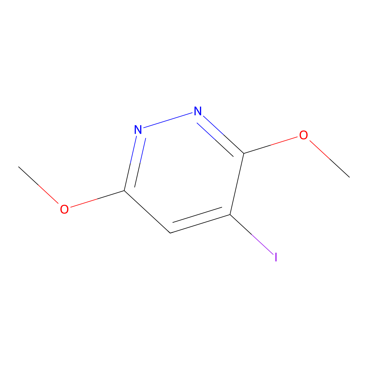 4-Iodo-3,6-dimethoxy-pyridazine molecular structure, CAS 262353-13-9
