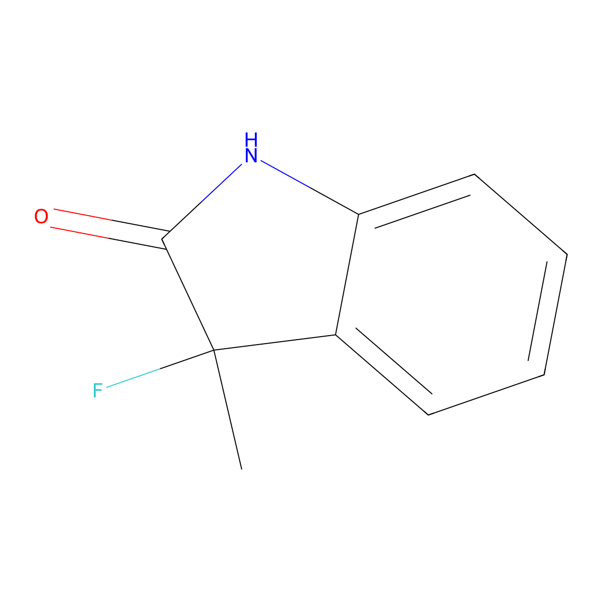 3-Fluoro-3-methylindolin-2-one molecular structure, CAS 262356-23-0