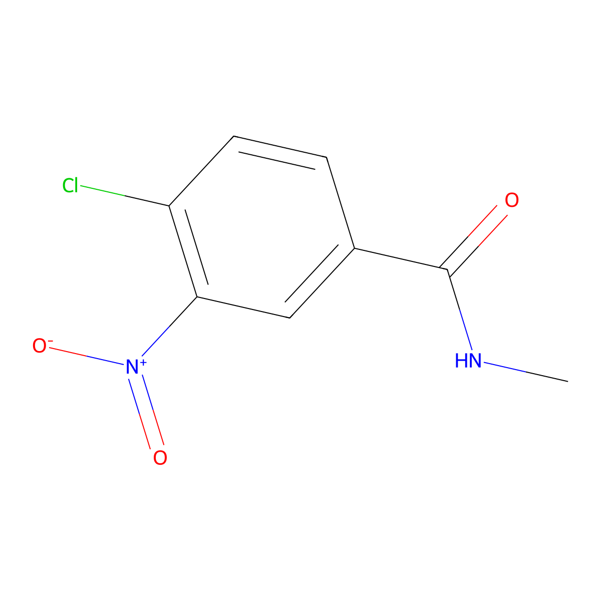 4-chloro-N-methyl-3-nitrobenzamide molecular structure, CAS 262357-37-9