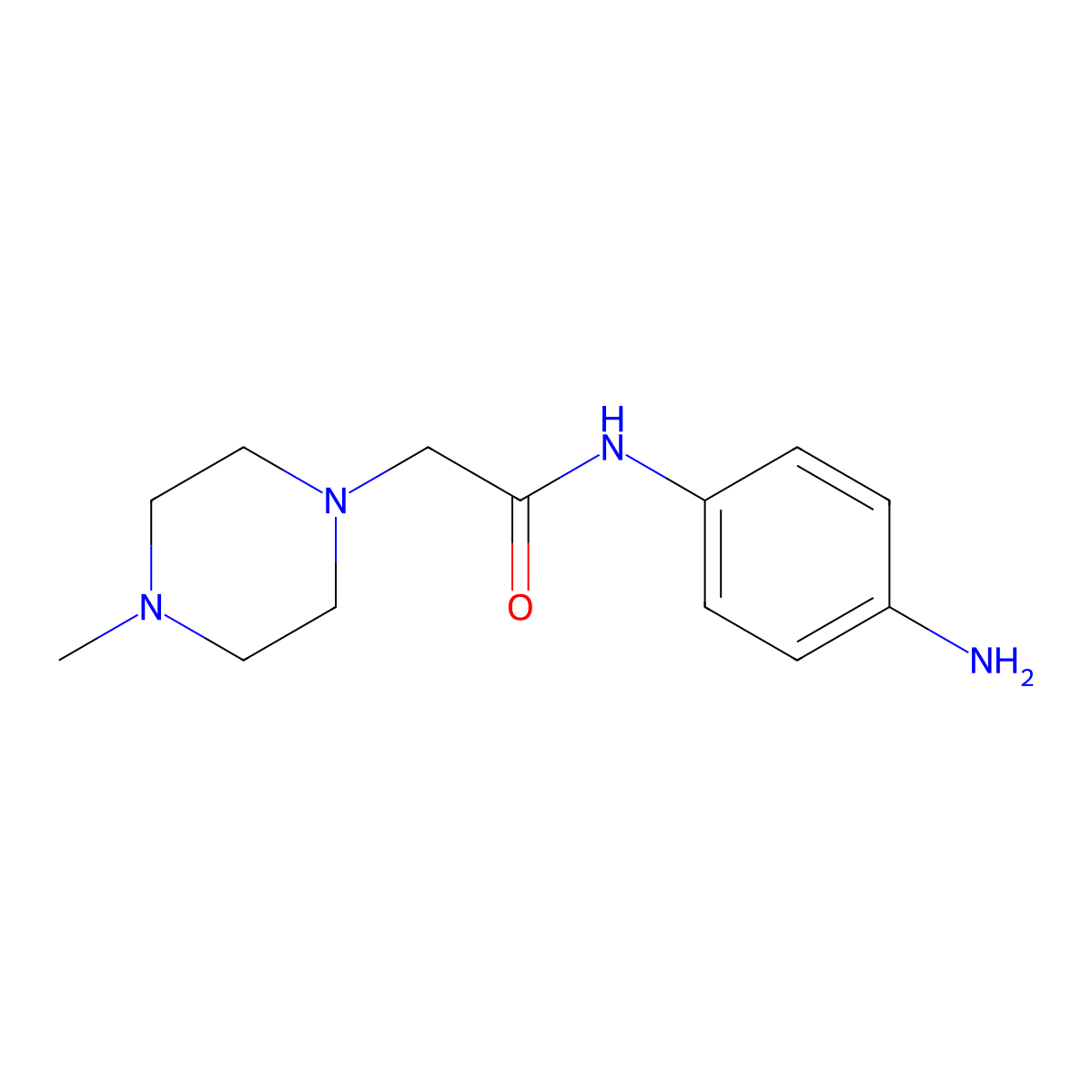 N-(4-Aminophenyl)-2-(4-methylpiperazin-1-YL)acetamide molecular structure, CAS 262368-25-2