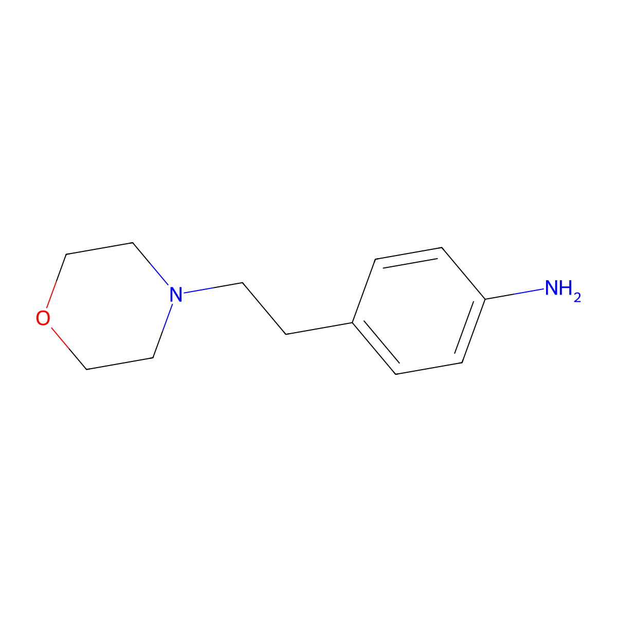 4-(2-Morpholinoethyl)aniline molecular structure, CAS 262368-47-8
