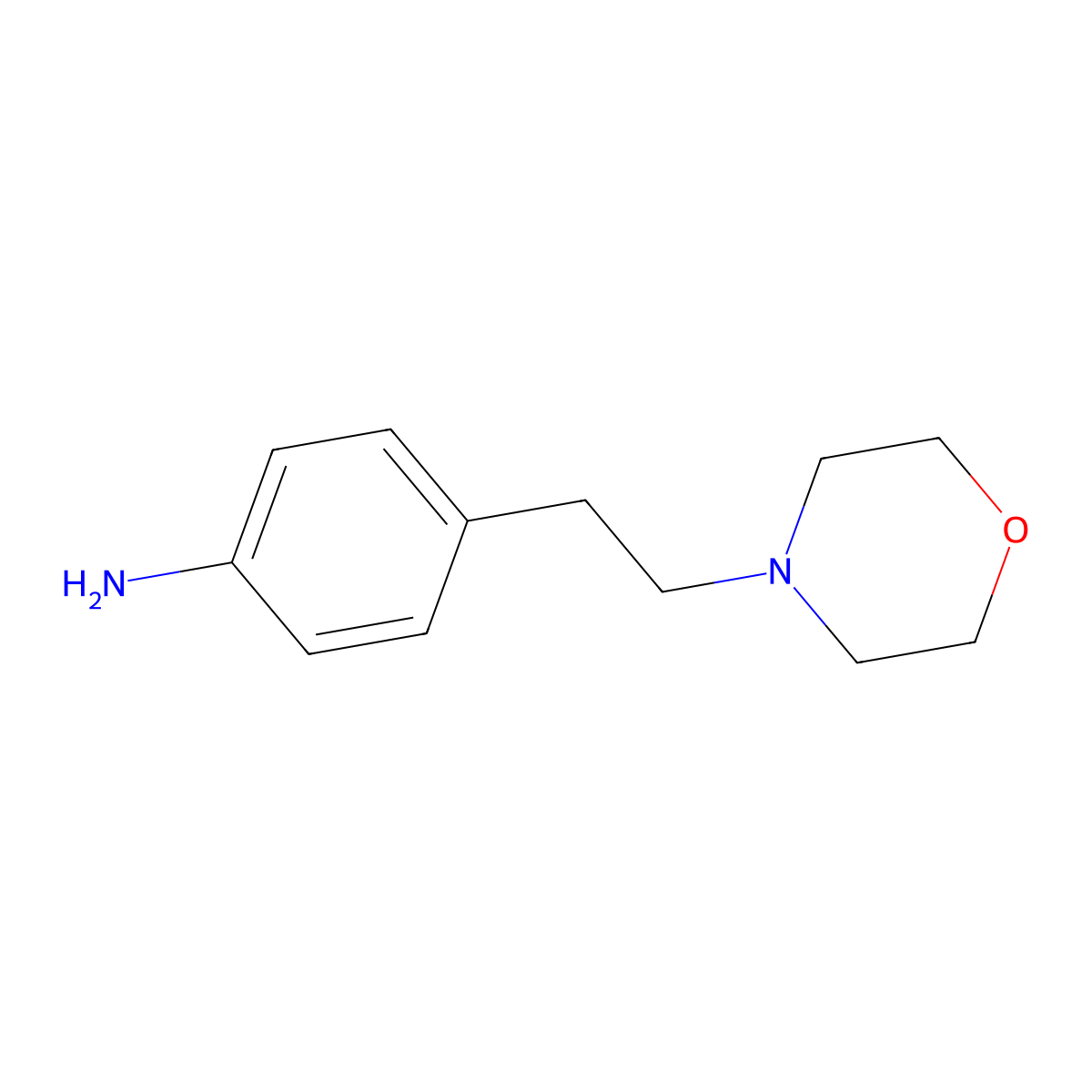 4-(2-Morpholinoethyl)aniline molecular structure, CAS 262368-47-8