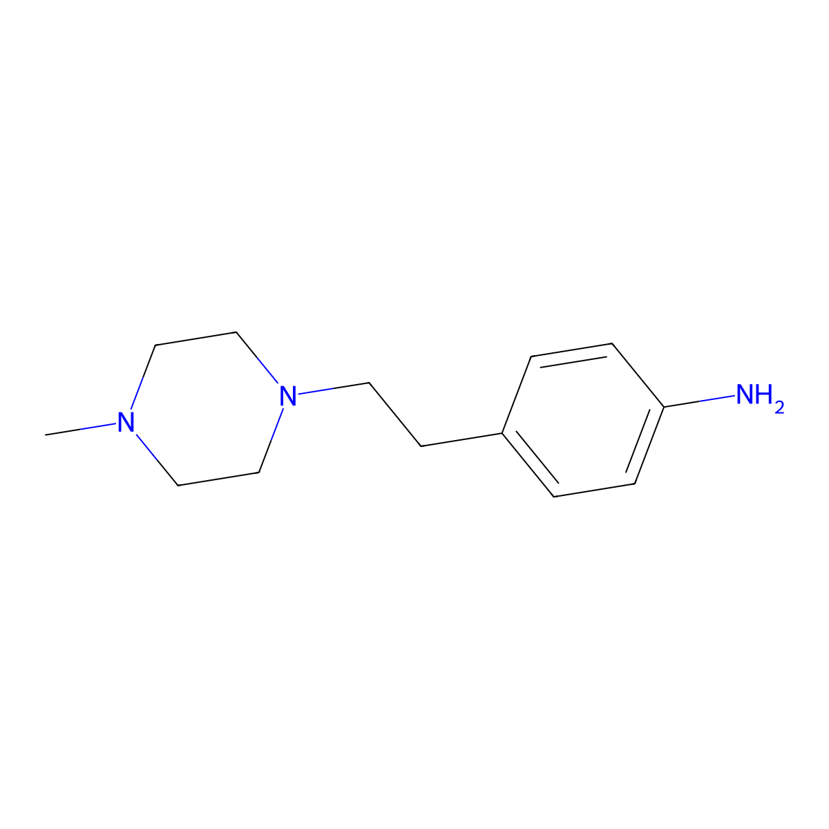 4-[2-(4-Methylpiperazin-1-yl)ethyl]aniline molecular structure, CAS 262368-48-9