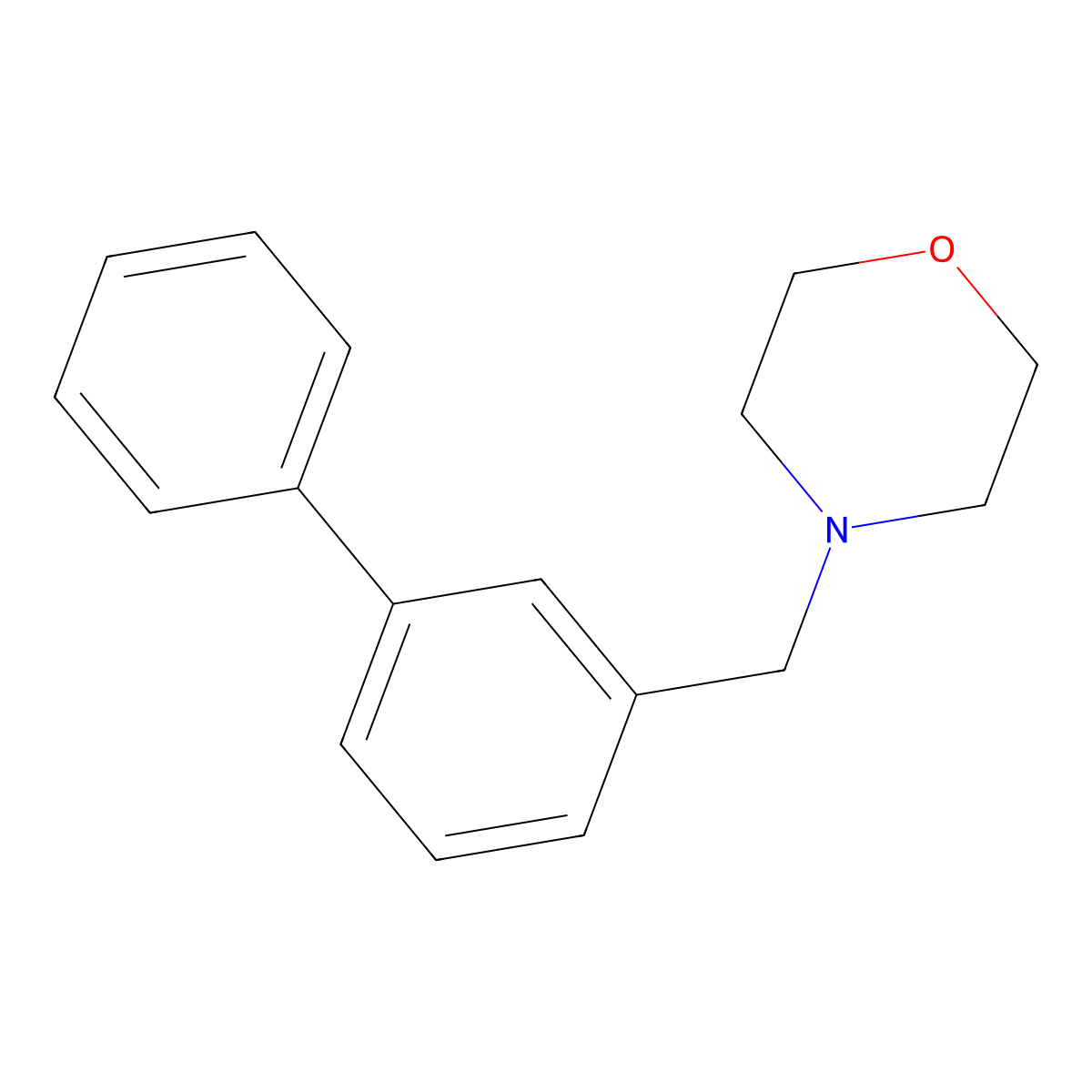 4-([1,1'-Biphenyl]-3-ylmethyl)morpholine molecular structure, CAS 262371-24-4