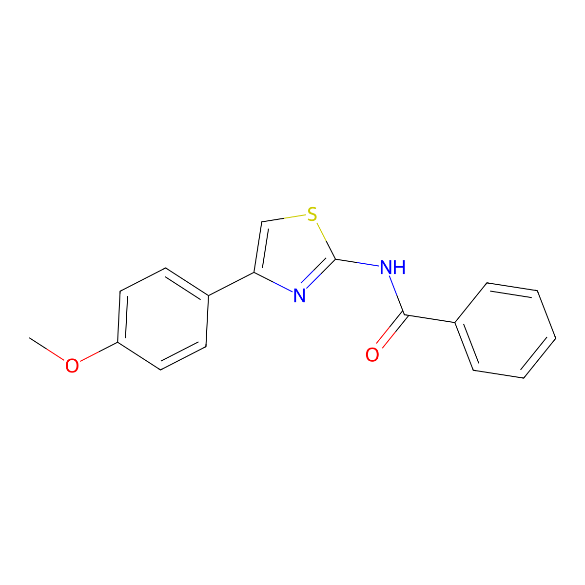 Benzamide, N-[4-(4-methoxyphenyl)-2-thiazolyl]- molecular structure, CAS 262373-02-4