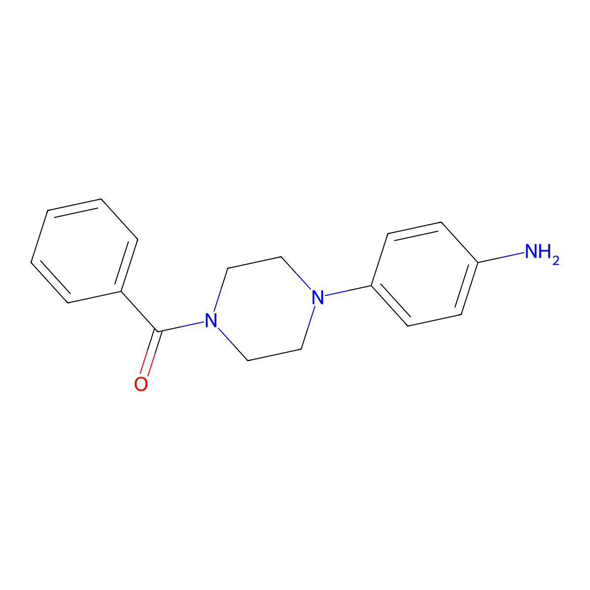 [4-(4-Benzoylpiperazin-1-yl)phenyl]amine molecular structure, CAS 262375-99-5