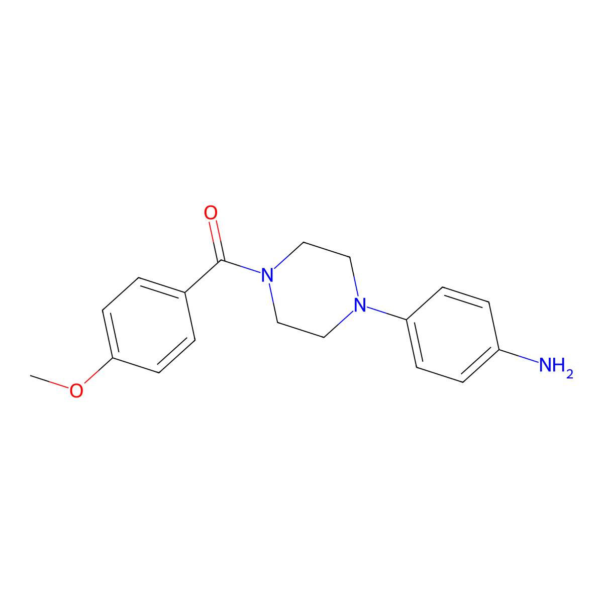 {4-[4-(4-Methoxybenzoyl)piperazin-1-yl]phenyl}amine molecular structure, CAS 262376-00-1