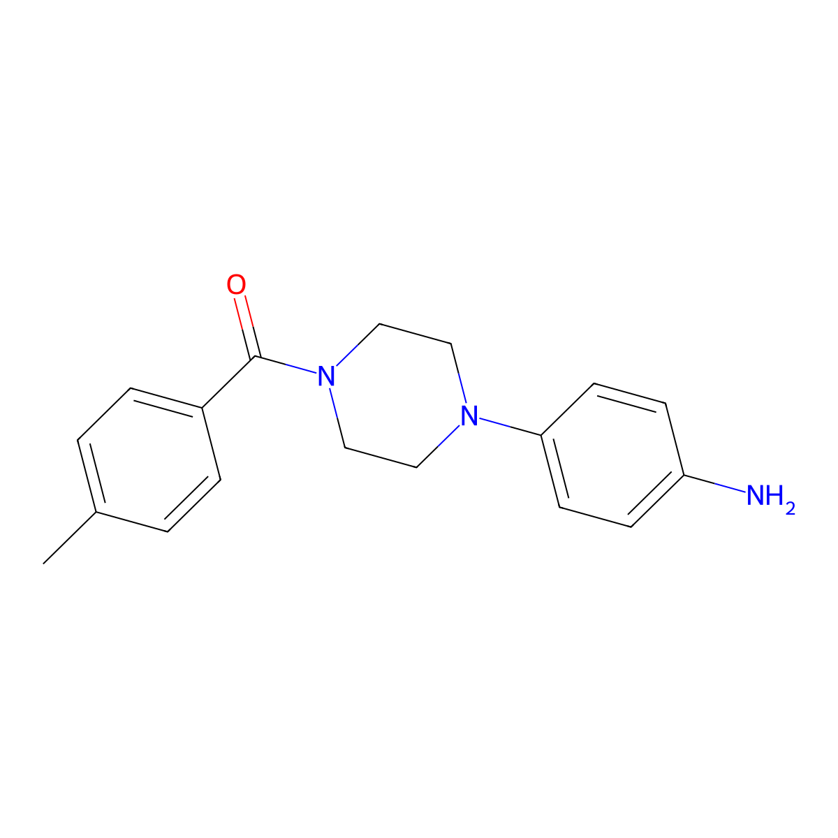 {4-[4-(4-Methylbenzoyl)piperazin-1-yl]phenyl}amine molecular structure, CAS 262376-01-2