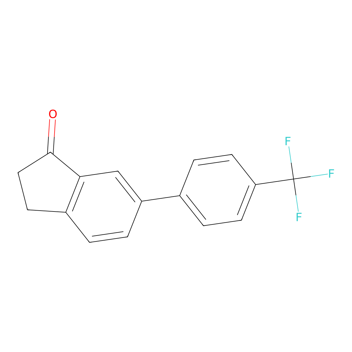 6-(4-(Trifluoromethyl)phenyl)-2,3-dihydro-1H-inden-1-one molecular structure, CAS 262376-33-0