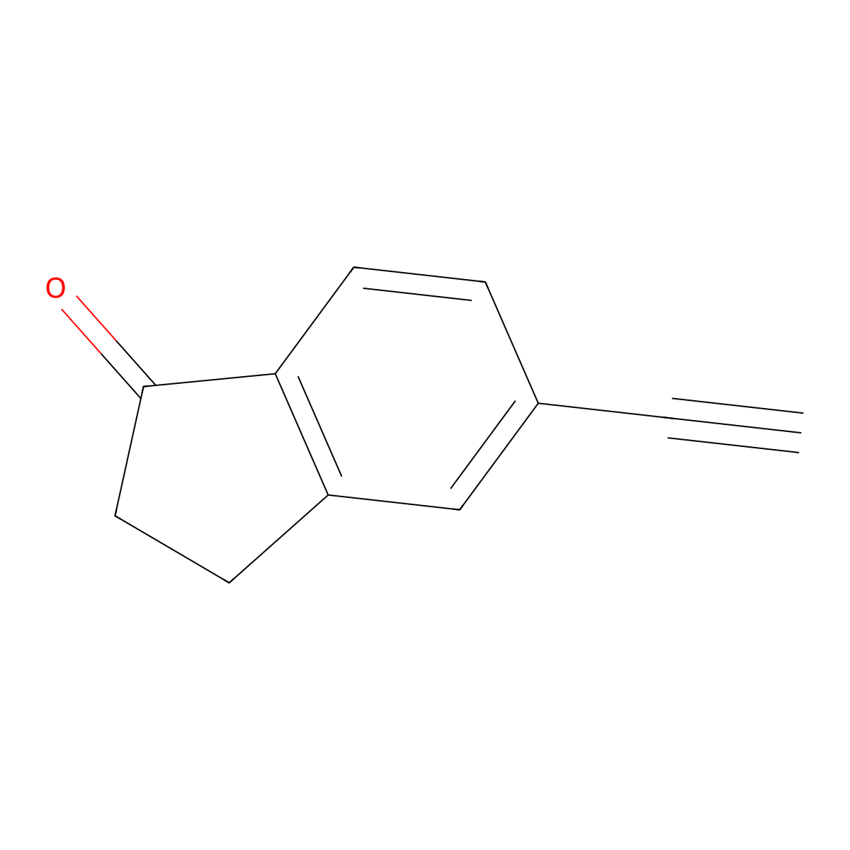 5-ethynyl-2,3-dihydro-1H-inden-1-one molecular structure, CAS 262376-41-0