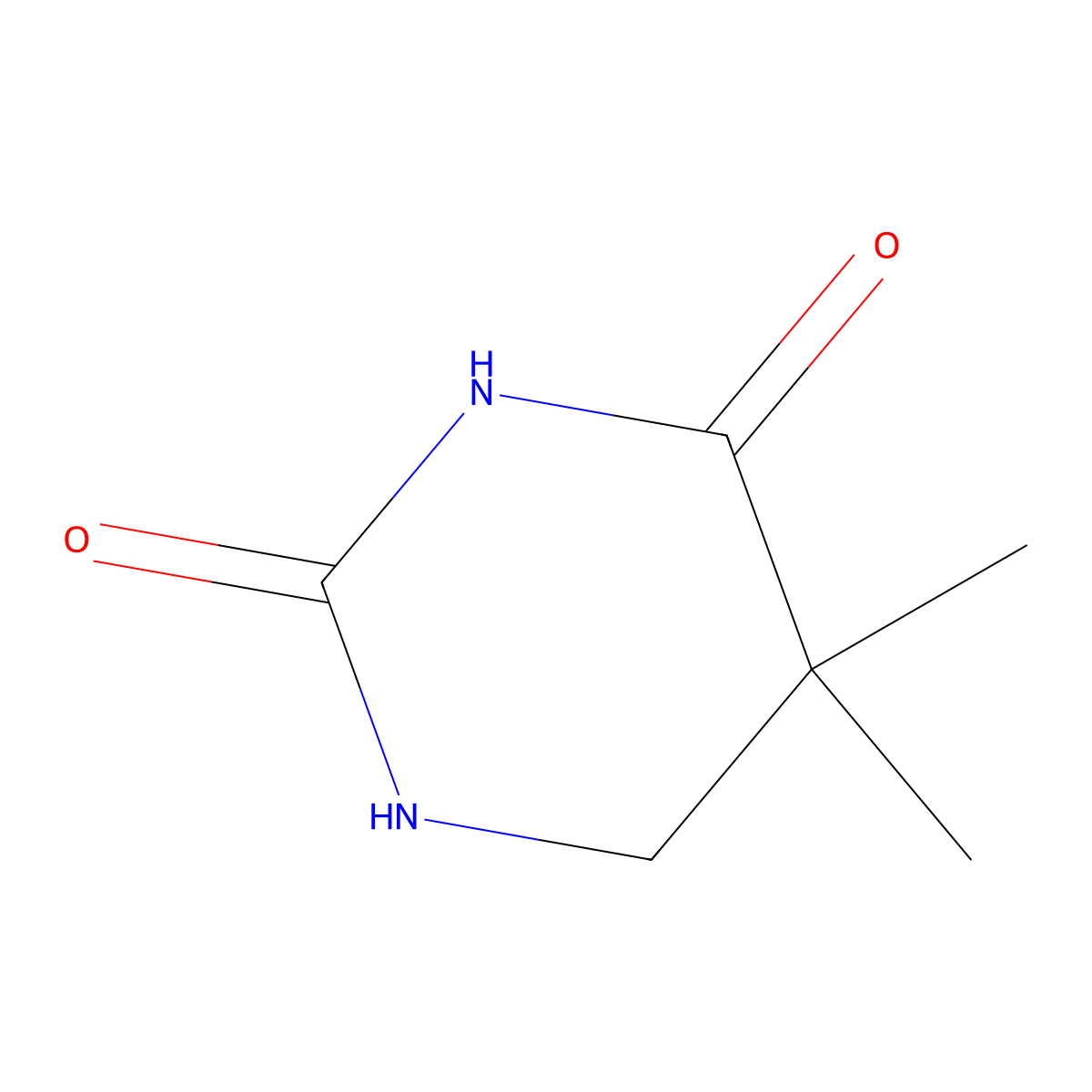 5,5-Dimethyldihydropyrimidine-2,4(1H,3H)-dione molecular structure, CAS 26239-26-9