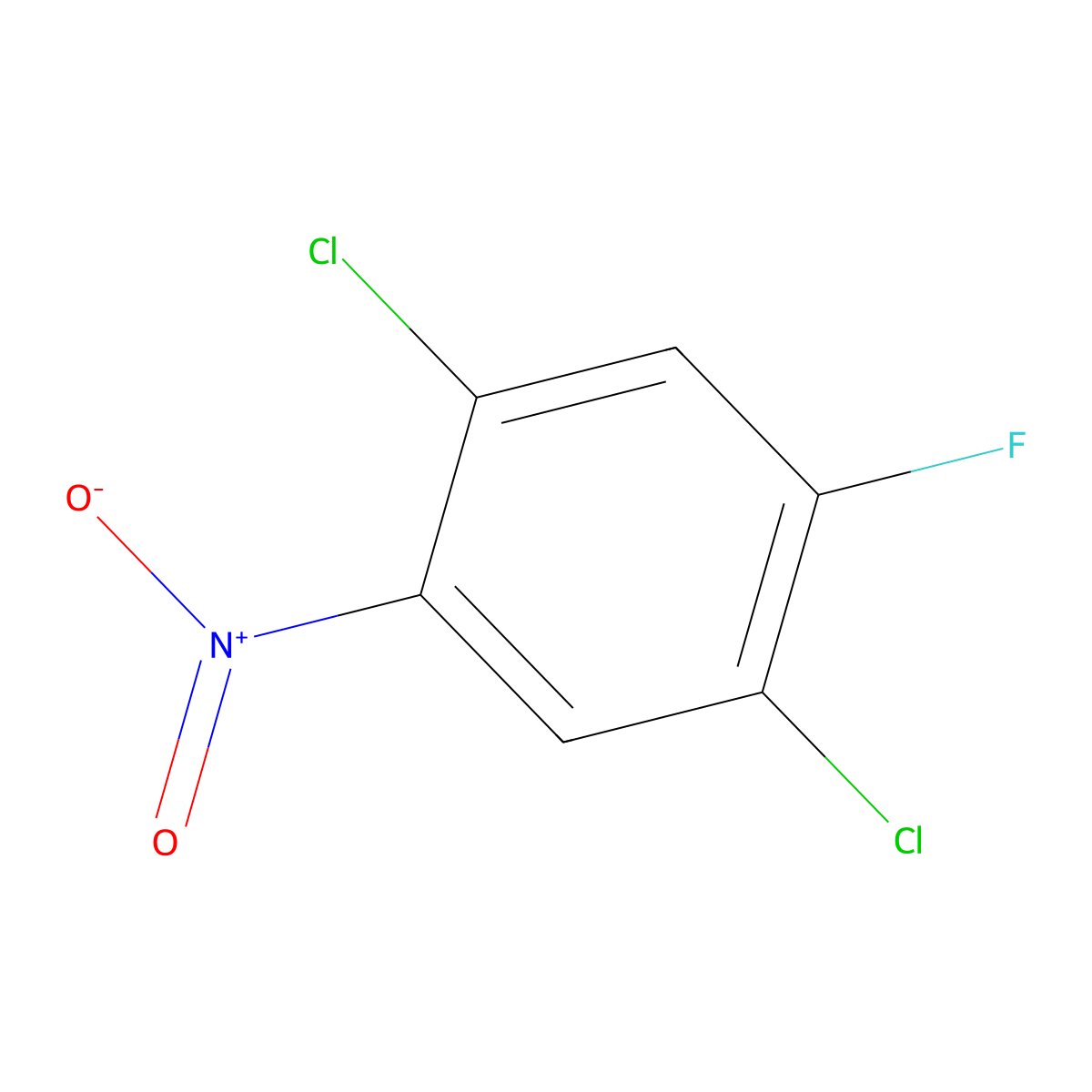 1,4-Dichloro-2-fluoro-5-nitrobenzene molecular structure, CAS 2624-66-0