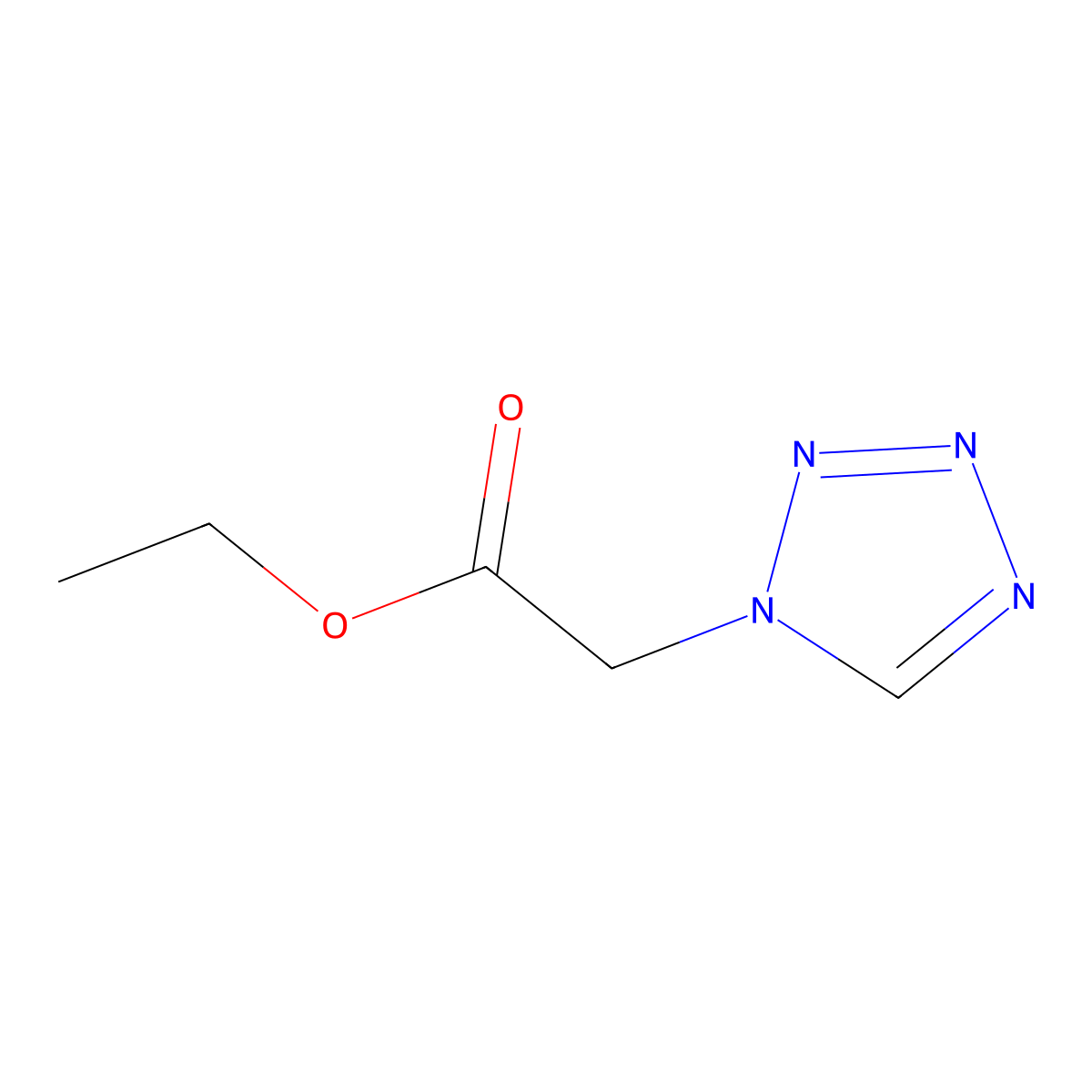 1H-Tetrazole-1-acetic acid, ethyl ester molecular structure, CAS 26240-90-4