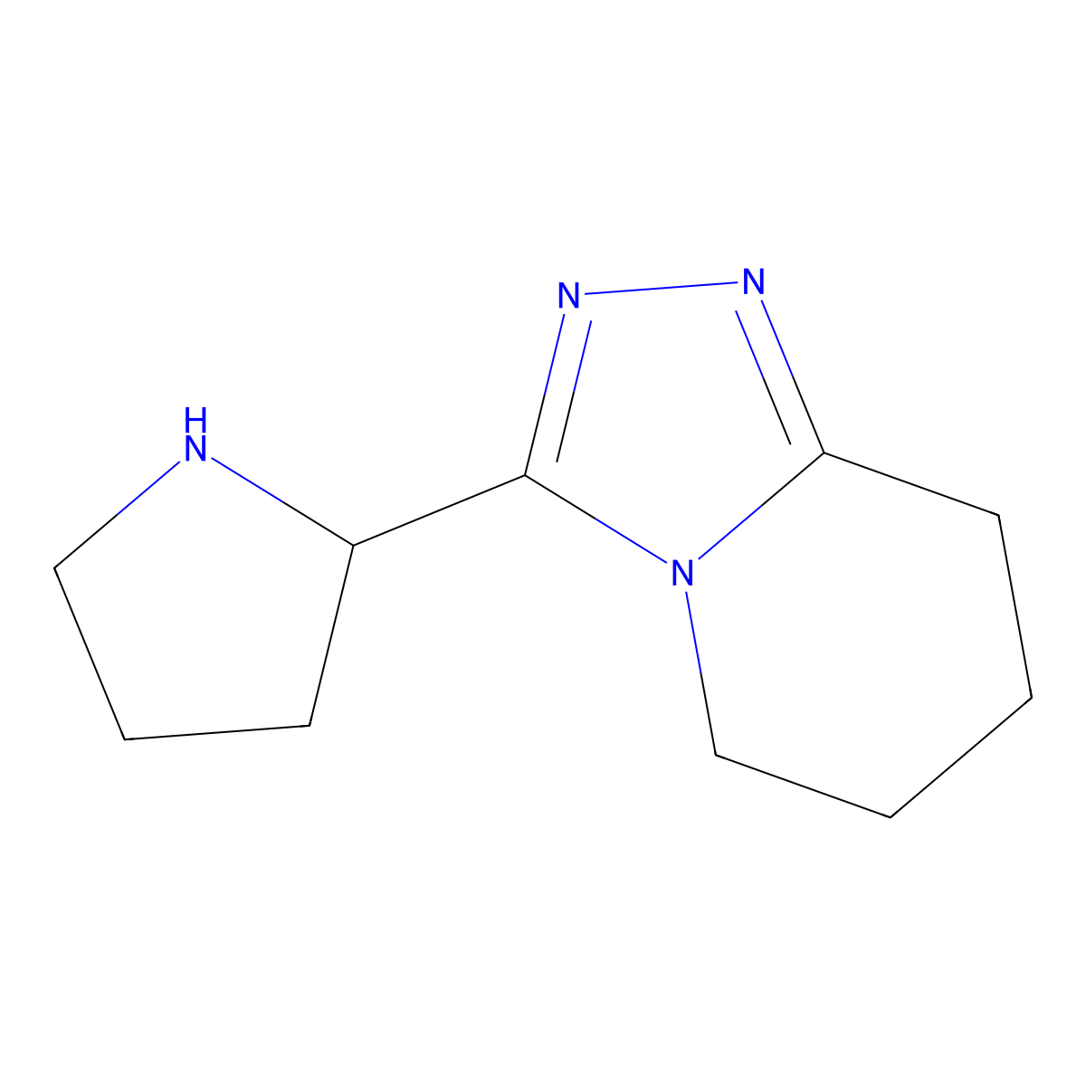 (2R)-2-{5H,6H,7H,8H-[1,2,4]triazolo[4,3-a]pyridin-3-yl}pyrrolidine molecular structure, CAS 2624108-33-2