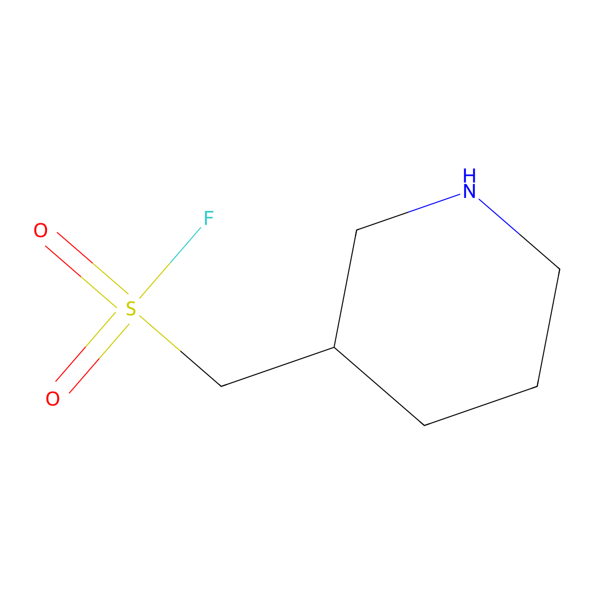 [(3R)-piperidin-3-yl]methanesulfonyl fluoride molecular structure, CAS 2624108-39-8