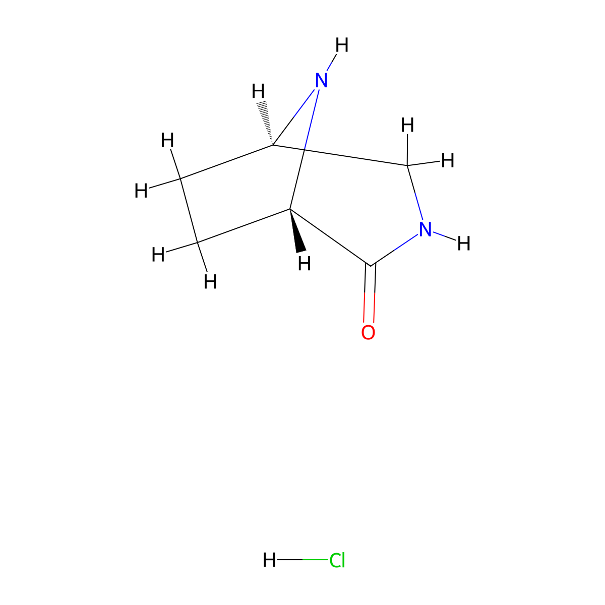 (1S,5R)-3,8-diazabicyclo[3.2.1]octan-2-one hydrochloride molecular structure, CAS 2624108-59-2