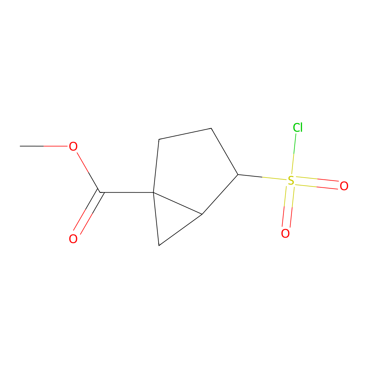 rac-methyl (1R,4S,5R)-4-(chlorosulfonyl)bicyclo[3.1.0]hexane-1-carboxylate molecular structure, CAS 2624108-89-8