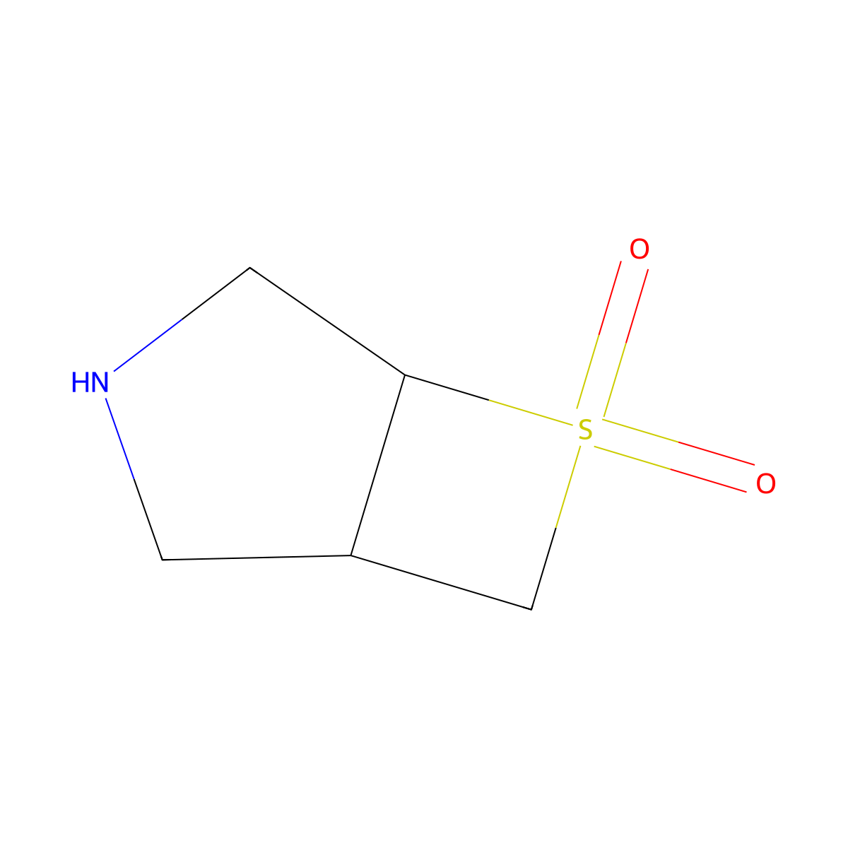 rac-(1R,5S)-6lambda6-thia-3-azabicyclo[3.2.0]heptane-6,6-dione molecular structure, CAS 2624108-95-6