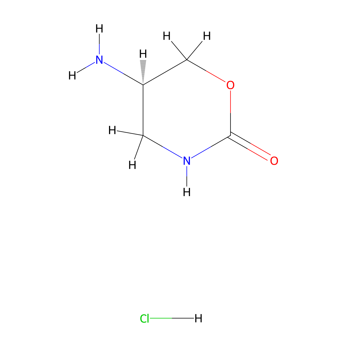 (5R)-5-amino-1,3-oxazinan-2-one hydrochloride molecular structure, CAS 2624109-04-0
