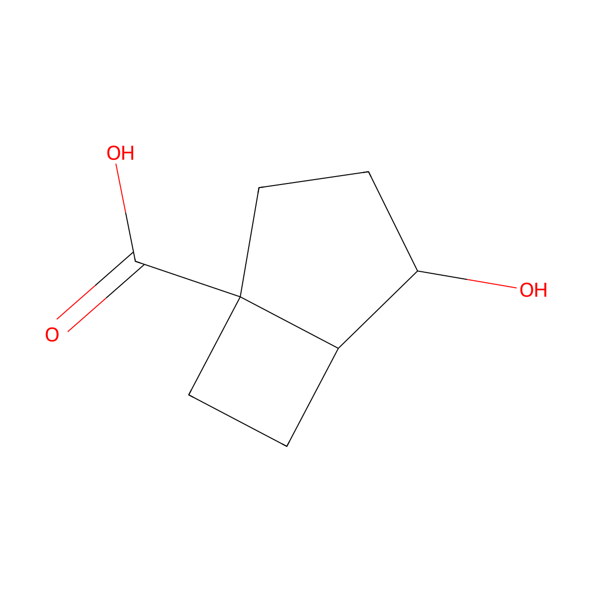 rac-(1R,4S,5S)-4-hydroxybicyclo[3.2.0]heptane-1-carboxylicacid molecular structure, CAS 2624109-27-7